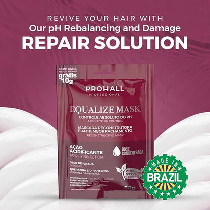 PH Stabilizing Equalize Hair Mask for Damaged Hair-Deep Conditioning Hair Mask Treatment for Color, Keratin Treated & Bleached Blonde Hair-Neutralize Toxic Chemical & Balance PH Level-Prohall Cosmetic
