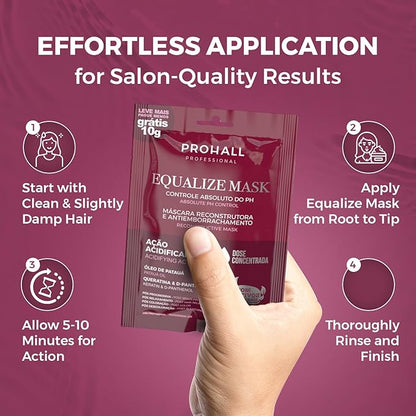 PH Stabilizing Equalize Hair Mask for Damaged Hair-Deep Conditioning Hair Mask Treatment for Color, Keratin Treated & Bleached Blonde Hair-Neutralize Toxic Chemical & Balance PH Level-Prohall Cosmetic